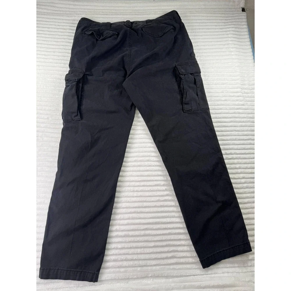 Banana Republic Mens 38x34 Tapered Surplus Cargo Pants Black Stretch